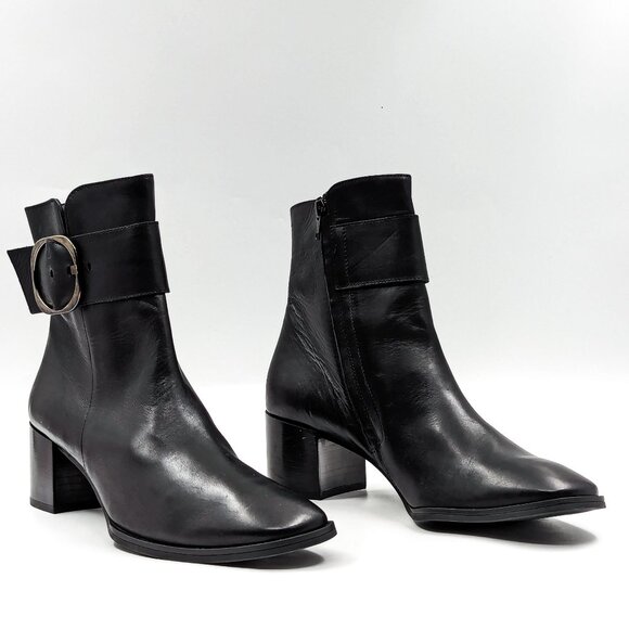 Paul Green Jewel Buckle Leather Dressy Boots -9.5US. Run big. Worn a few times